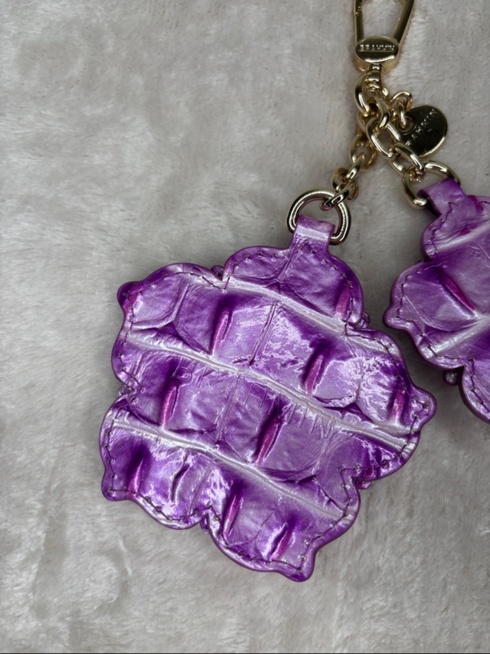 Brahmin Flower Duo Lilac Essence Melbourne Keychain - Picture 7 of 9